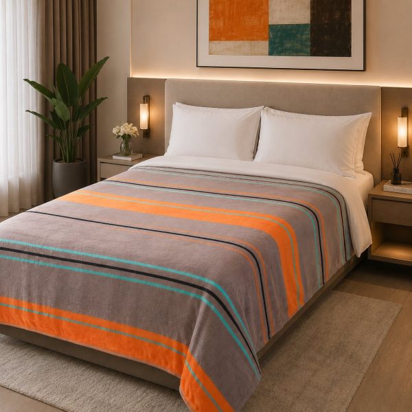 Κουβέρτα Cotton Velvet des.Fancy Stripes