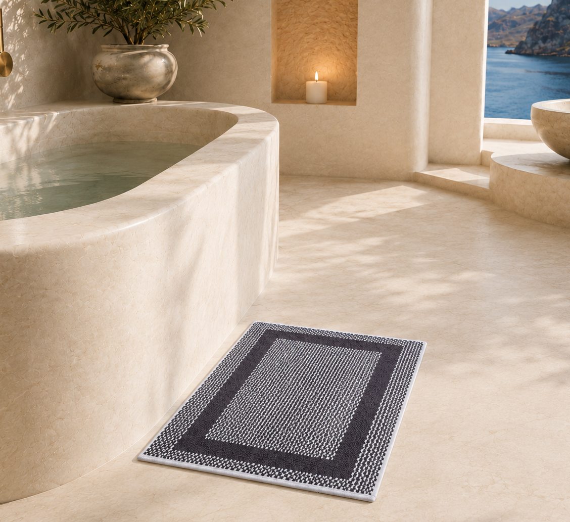 tapeto greywhite cotton 3 ΤΑΠΕΤΑ ΒΑΜΒΑΚΕΡΑ ΓΚΡΙ ΛΕΥΚΑ